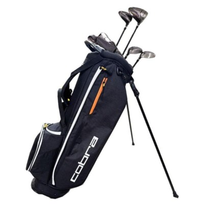Cobra Fly XL 2 Herren 11 Stück Stahl Golf Paket Set & Standbag Brandneu Verpackt