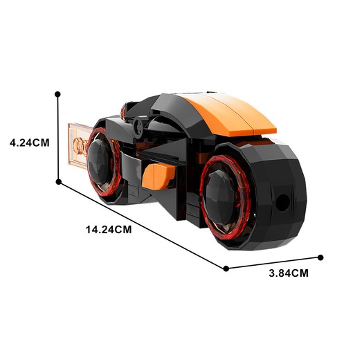 MOC Bausteine TRON Legacy Motorräder Fahrräder Modell 67 STCK. Technisches Spielzeug Ziegel - Bild 11 von 16