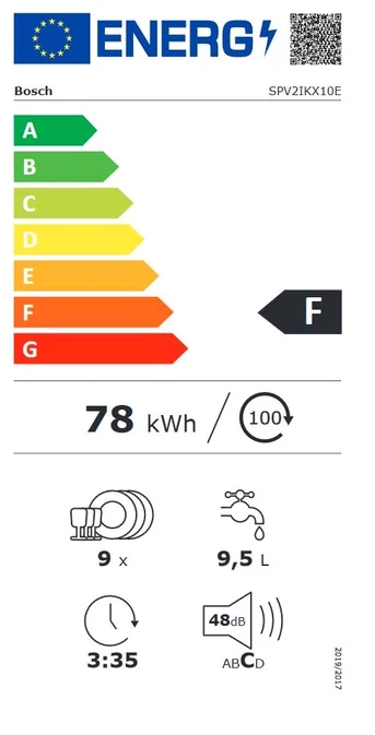 Bosch SPV2IKX10E Serie 2 Geschirrspüler Vollintegriert / Home Connect, F - Bild 2 von 2