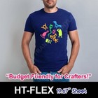 HT-Flex 20"x12" Heat Transfer Vinyl Sheet HTV Iron-on Heat Press for Garments