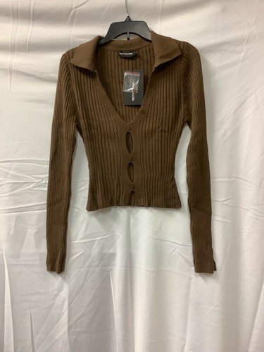 Knitted Collared Cardigan Size 