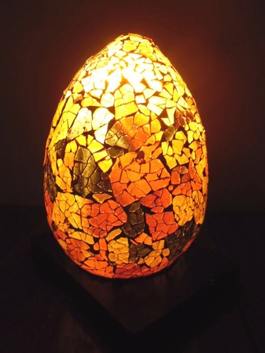 Mosaic Mini Egg Shaped Lamp - coloured mosaics - Picture 4 of 6