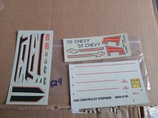 55 Chevy  two others Car Decals only scale unknown Package 524 read desc   