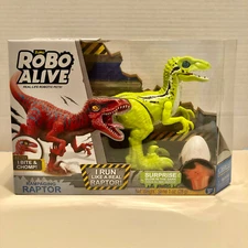 Zuru Robo Alive Green RAMPAGING RAPTOR Robotic Pet w/ Glow in Dark Slime Egg