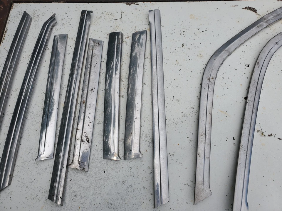 Buick LeSabre Wildcat 1969 1970 4 puertas ventana lateral juego de 10 piezas aluminio Foto 3 de 4