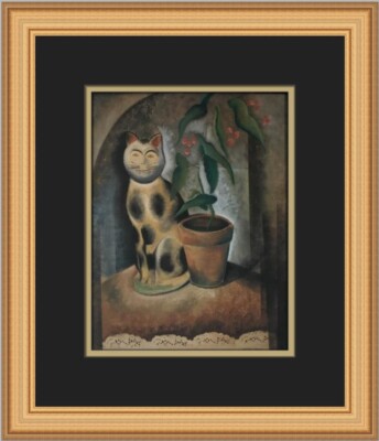 Konrad Cramer Plaster Cat Custom Framed Print