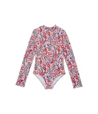 Billabong L35729 Girls Free Babe Long Sleeve One Piece Swimsuit Size S