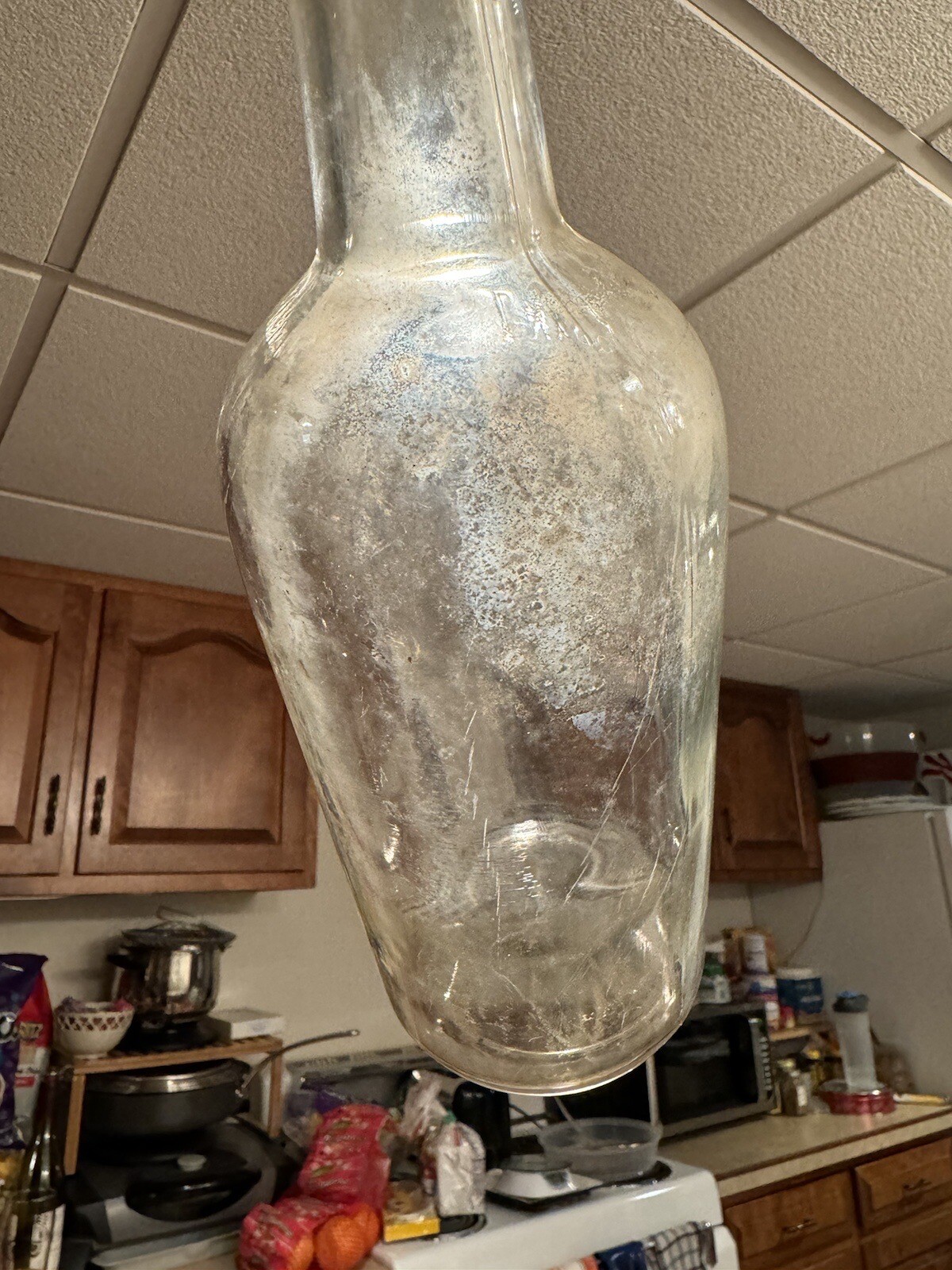 PrePro Antique Clear Whiskey Cylinder Bottle Qt Ca 1915 Cork Top Bourbon Rye eBay