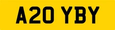 ABY ABBY ABI ABIGAIL 3X3 PRIVATE REGISTRATION CHERISHED CAR NUMBER PLATE A20 YBY
