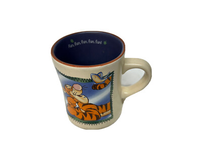 Disney Tigger w/Butterfly ''Fun, fun, fun, fun, fun!'' Winnie the Pooh Mug 14 oz