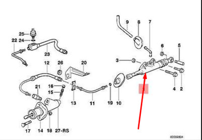 NEW BMW 3 E36 CLUTCH MASTER CYLINDER 21526758830 6758830 1.9 