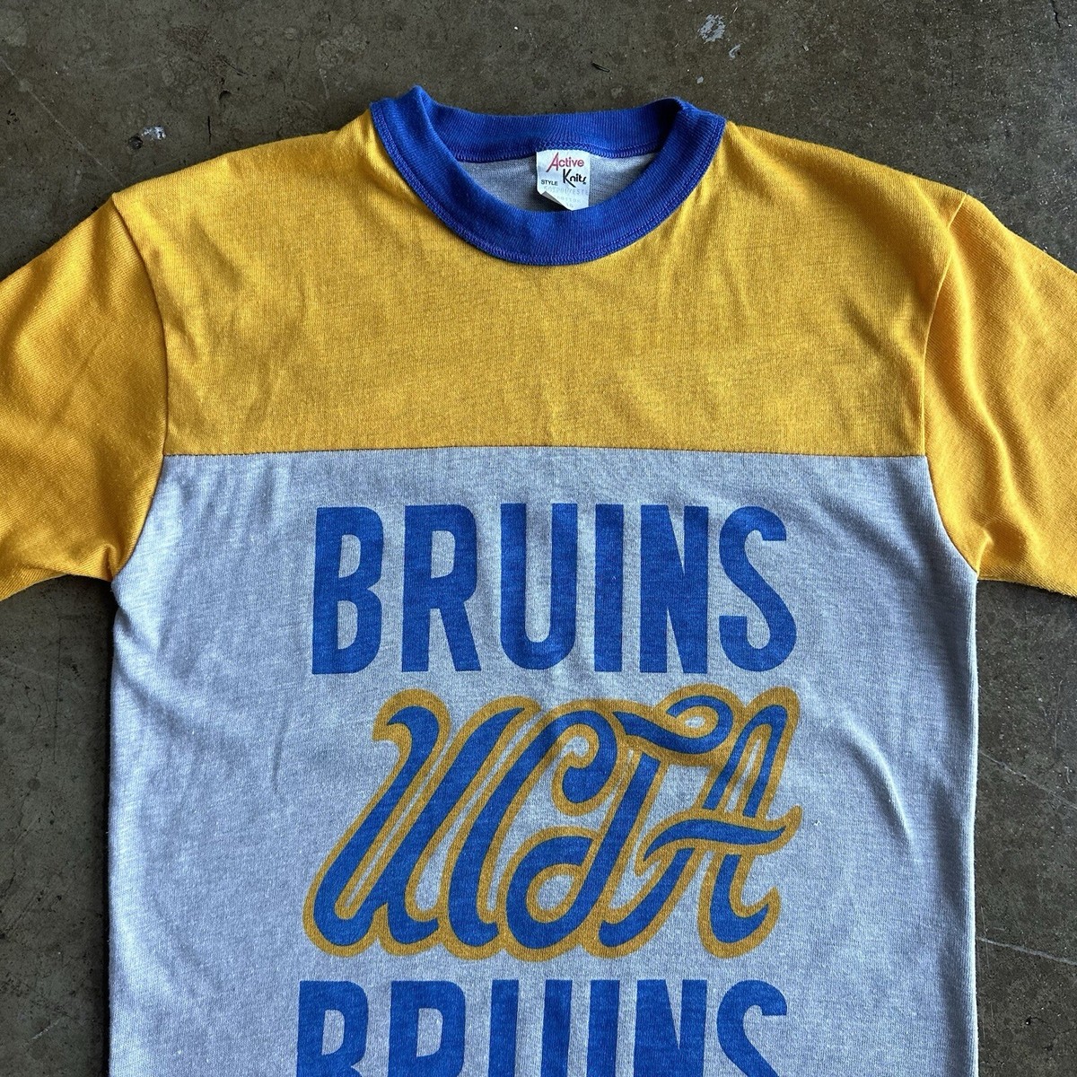 Vintage 80's UCLA Bruins Two-tone Ringer Jersey T-shirt Men's
