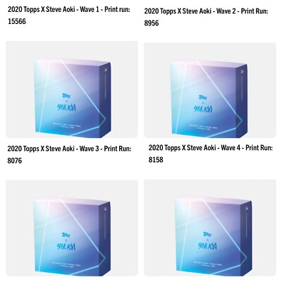 2020 Topps X STEVE AOKI: 2 SETS Waves 1, 2, 3, 4 Factory Sealed *BOX IN HAND*