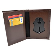 Perfect Fit CBP Customs Officer Badge Case Border Patrol 2 ID Ultrathin Brown