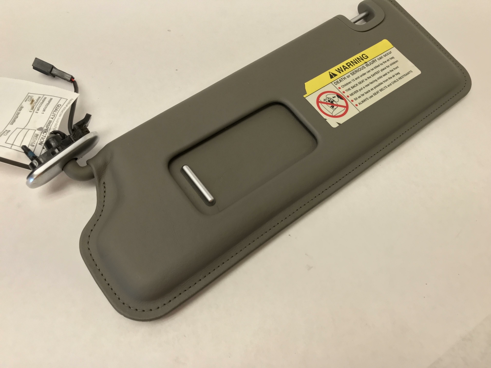 04-10 BENTLEY CONTINENTAL SUN VISOR LEFT DRIVER SIDE OEM GRAY LEATHER