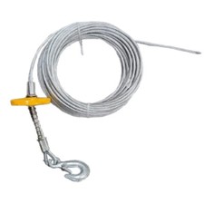 FUNE METALLICA ZINCATO CAVO VERRICELLO ARGANO GANCIO TRAINARE RIMORCHIO 20MT 6MM