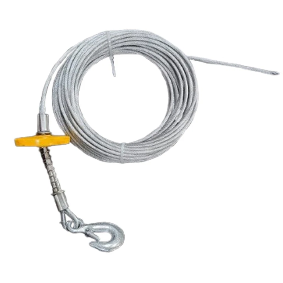 ROBERTAGOR GS OPTIMUS FUNE METALLICA ZINCATO CAVO VERRICELLO ARGANO GANCIO TRAINARE RIMORCHIO 20MT 6MM