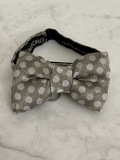 Tom Ford Polka Dot Silk Bow tie Beige Pre-tied Made in Italy