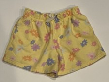Garanimals 365 Kids Girls Pull On Yellow Floral Shorts Elastic Waist Size 10