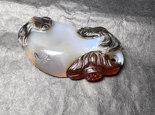 Hetian Nephrite Jade Carved Pendant, Koi & Lotus, Carved Kangi “More Than Rich” - Picture 9 of 14