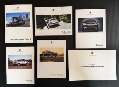 Lot of 6 Different  2003-2012 Original Porsche Cayenne Sales Brochures