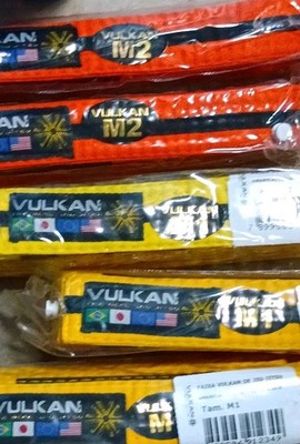 Vulkan Jiu Jitsu Martial Arts Belts M1 Yellow /M2 Orange, Suitable for Jiu Jitsu