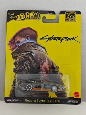 HOT WHEELS PREMIUM POP CULTURE QUADRA TURBO-R V-TECH CYBERPUNK 2077 VIDEO GAME##