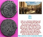 Quality Widows Mite Coin Holy Land Artifact Free Display Card Jesus Time @F815