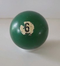 Vintage No. 6 Solid Green Pool Ball Billiard 2" Replacement F 