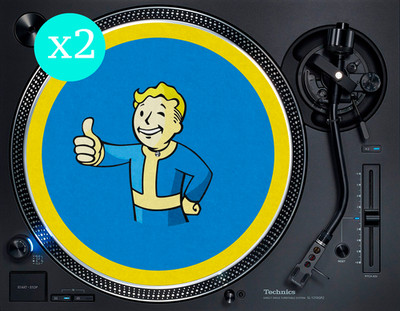 Fallout Vault Boy Daumen hoch 12'' Plattenspieler DJ Slipmat Vinyl Technik (PAAR)