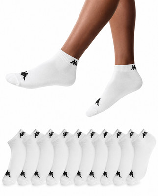 Kappa Sneaker Socken 9; 12; 18; 24 Paar Weiß Cotton 70% Gr. 39-42; 43-46