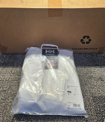 Helly Hansen 70215 900-XL Polyvinyl White Processing Waterproof Jacket with Hood