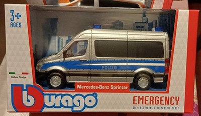 Burago EMERGENCY Mercedes-Benz Sprinter POLIZEI neu&ovp