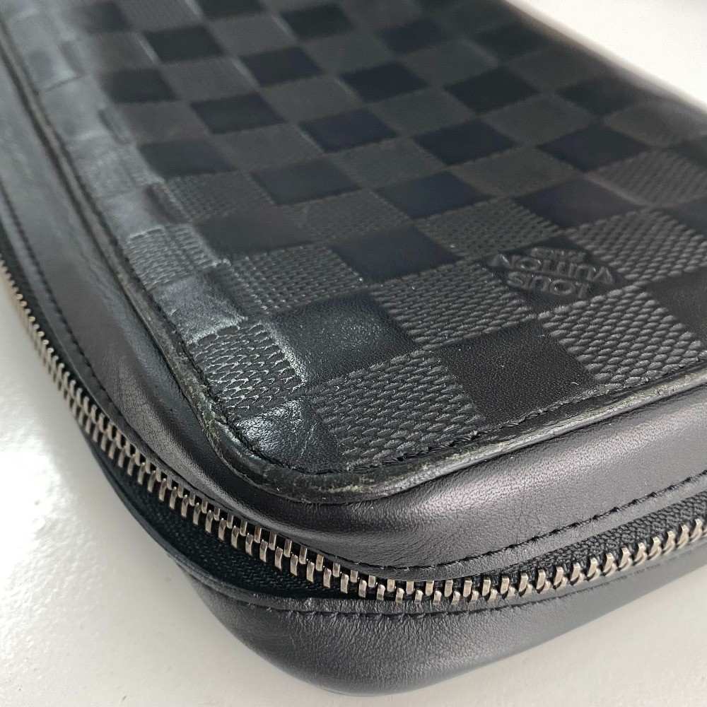 LOUIS VUITTON ブラックケース LOUIS VUITTON N61254 Damier Infini Zippy XL Zip Around Long Wallet