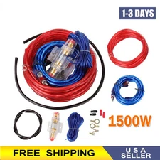 Car Audio Cable Kit 1500W Amp Amplifier Install RCA Subwoofer Sub Wiring 8 Gauge
