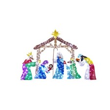 5ft Christmas Lighted Nativity Scene Holy Family Christmas Outdoor Decor