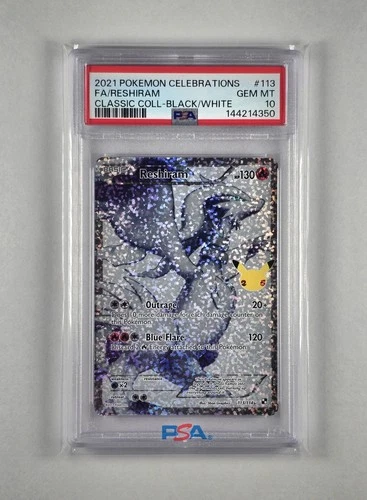 PSA 10 Reshiram 113/114 Full Art Celebrations English Pokemon 2021 💎