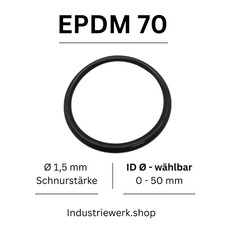 O-Ring EPDM 70 ID 0-50 x 1,5 mm Schnurst&auml;rke Dichtring Rundring O 0 Ring OR