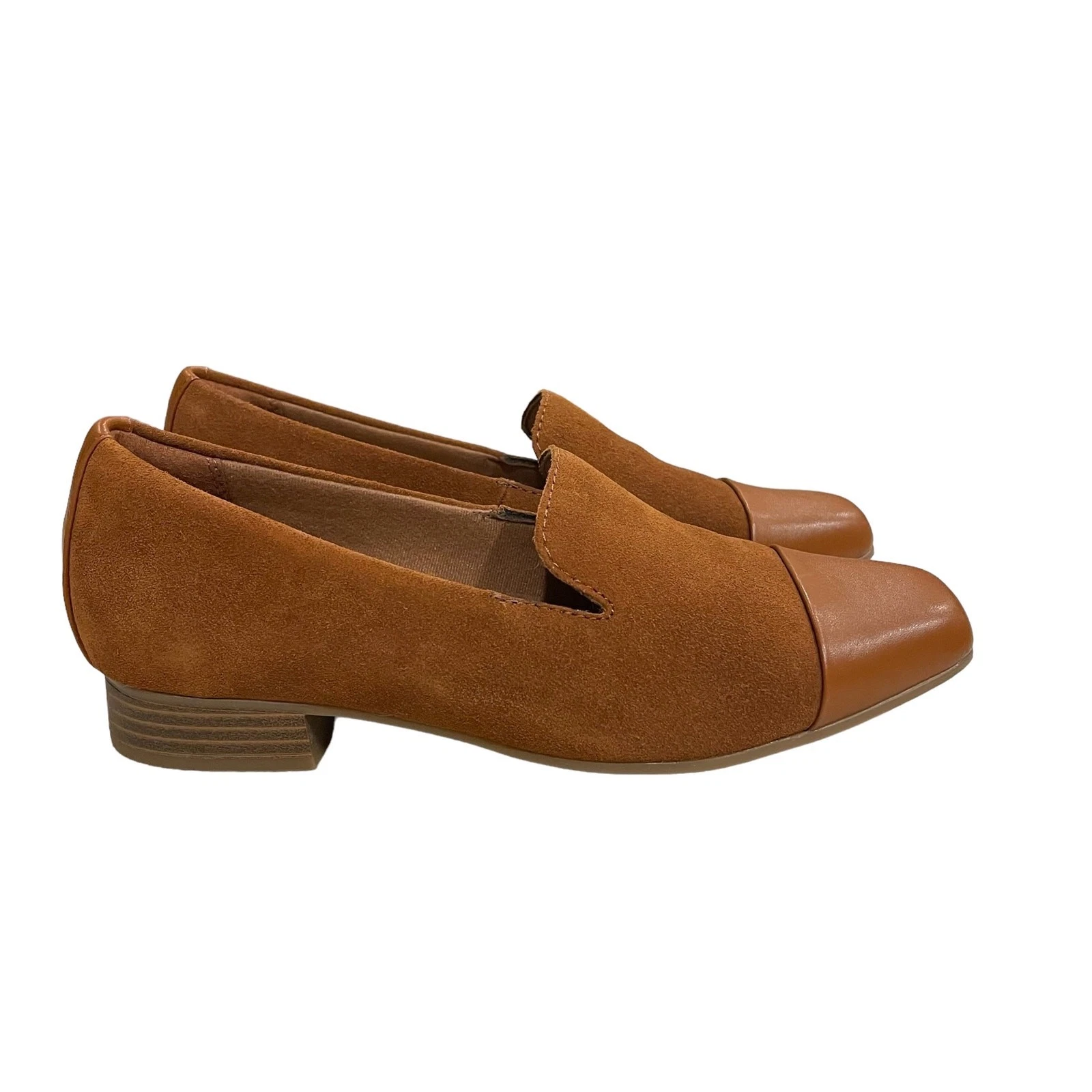 Mocassini donna Clarks Collection scamosciati punta a cappuccio Tilmont passo marrone scuro scarpe 6 5