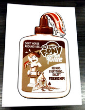 2017 Wacky Packages 50th Anniversary  "MY PASTY PONY GLUE" SEPIA Sticker Card 