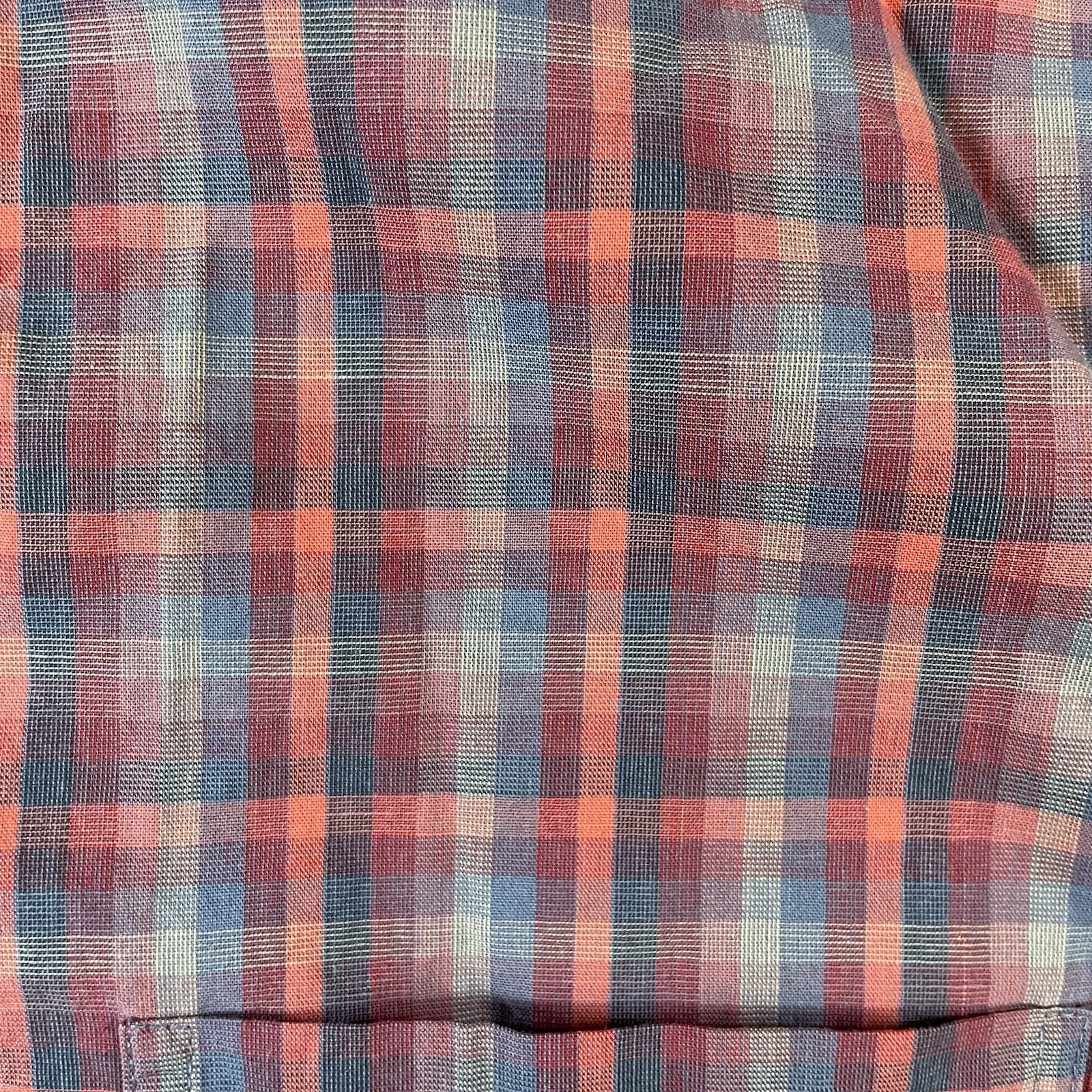 Pendleton Red Blue White Plaid Button-Up Collared… - image 6