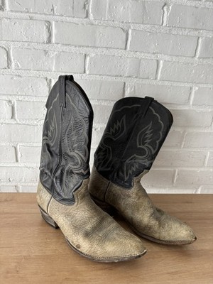 Vintage Tony Lama Leather Cowboy Boots Men s 11.5D MADE IN USA Style 6255 WSTRN