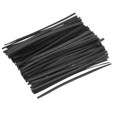 Foil Twist Ties 7.8" Plastic Closure Tie for Bread, Candy Black 250pcs