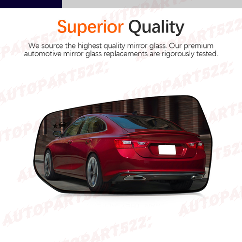Driver Side Heated Mirror Glass With Blind Spot – Fits Malibu 2016-2024 – EAP Replacement