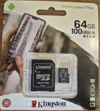 KINGSTON 64GB Canvas Select Plus Micro SDXC Card UHS-I Class 10 A1 U1 MicroSDXC