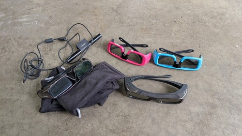 Sony TDG-BR100 3D Active Glasses For Sony Bravia. 2 Adult 2 Kids Glasses