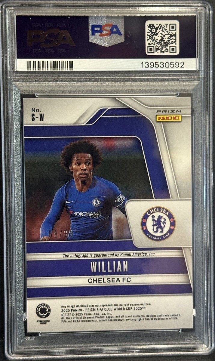 2025 Prizm FIFA Club World Cup Chelsea Willian Signature Auto