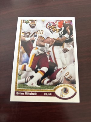 1991 Upper Deck Brian Mitchell Washington Redskins #691 SW Louisiana University