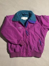 Vintage COLUMBIA Neon Pink Womens Small Radial Sleeve Jacket Fleece lining