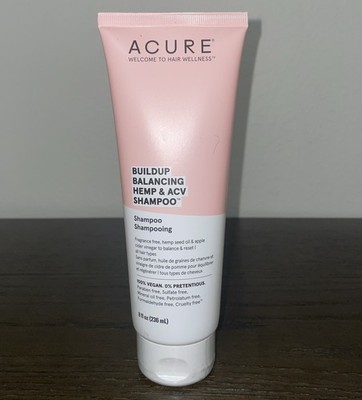 Acure Buildup Balancing Shampoo with Hemp & Apple Cider Vinegar 236ml NEW